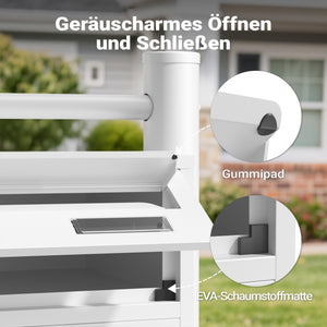 Cassetta postale condominiale autoportante 6 posti, bianco, 2 moduli 945 x 270 x 1200 mm