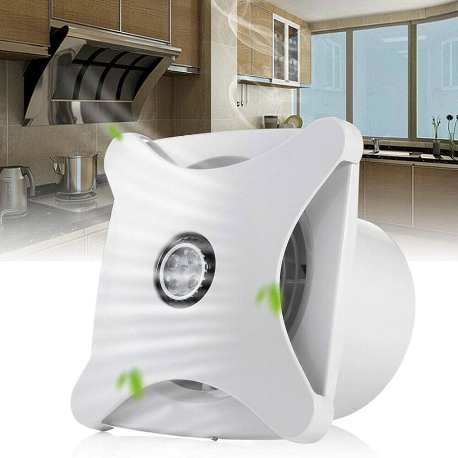 Ventola Aspirazione Bagno,Aspiratore Da Muro o Soffitto Piccolo e Potente 171X171mm Foro 100mm Profondità 84,6mm 10W 230V 50Hz 150m³/h 30dB