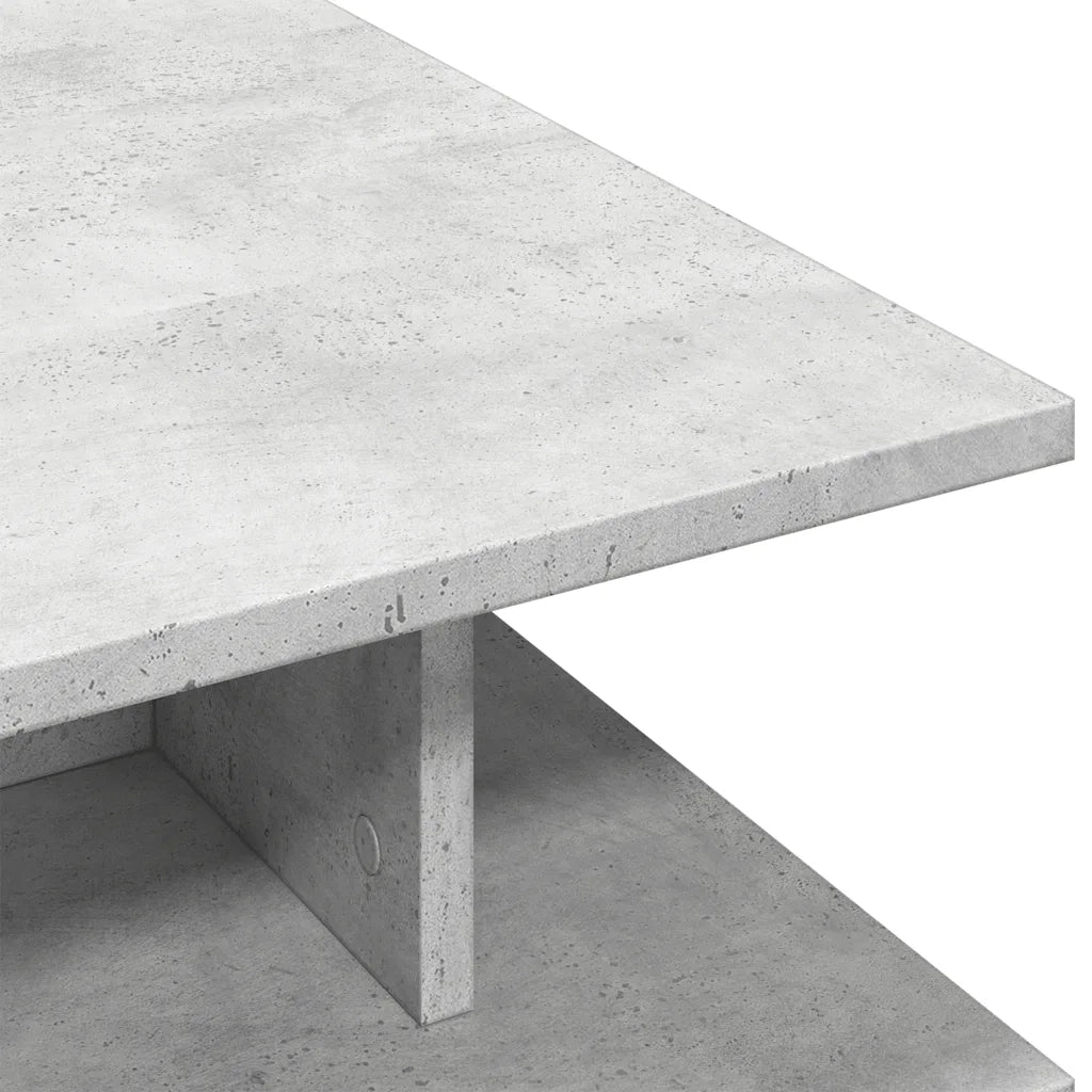 vidaXL Tavolino Salotto Grigio Cemento 102x55x35 cm Legno Multistrato