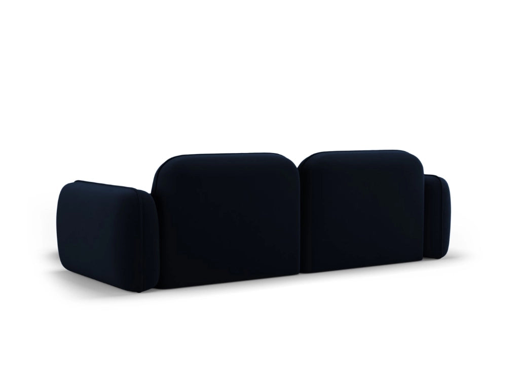 Cosmopolitan Design - Divano angolare modulare destro "Sydney" 3 posti in velluto blu reale 