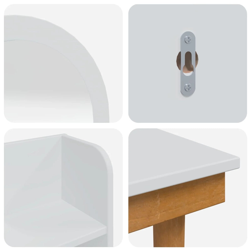 Set Tavolo da Trucco FAUSKE 4 pcs Bianco 76 x 50 x 143 cm 3438594