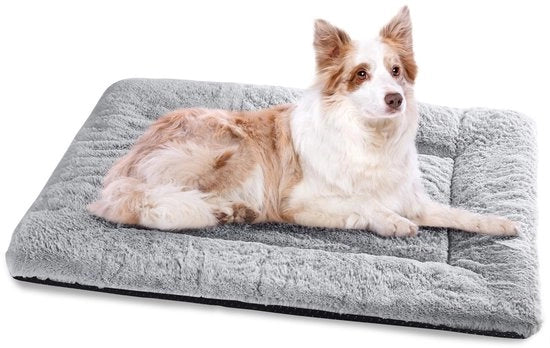 Letto per Cani Grande, Lavabile, 106 x 71 cm, Cuscino per Cani con Base Antiscivolo, Letti per Cani XL per Cani Grande, Grigio