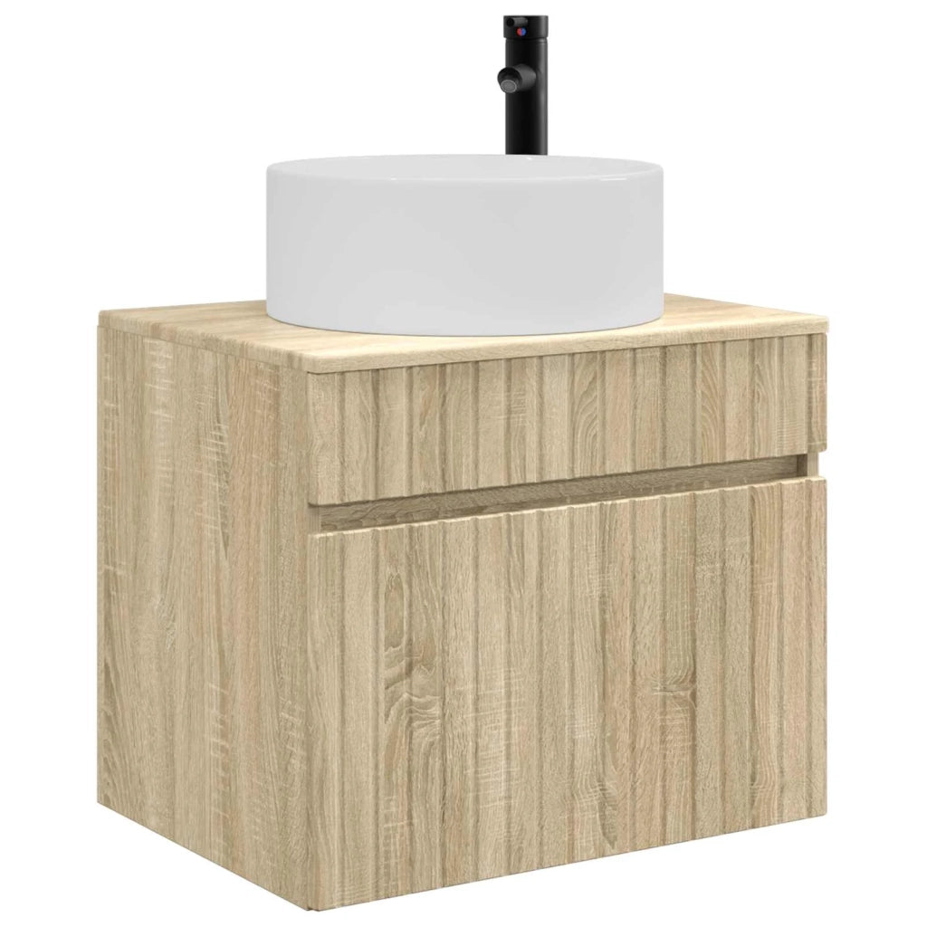 Mobiletto da Bagno a Muro Rovere Sonoma 59 x 44,5 x 50 cm 890634