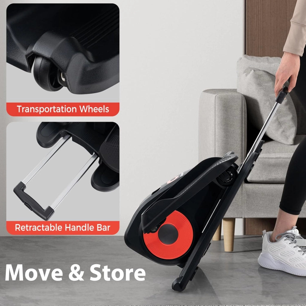 Ellittica Elettrico Portatile con Display e Telecomando, Mini Ellittico Sotto la Scrivania con 3 Modalità Automatiche, 5 Velocità, Pedaliera per Anziani, Adulti, per Casa e Ufficio