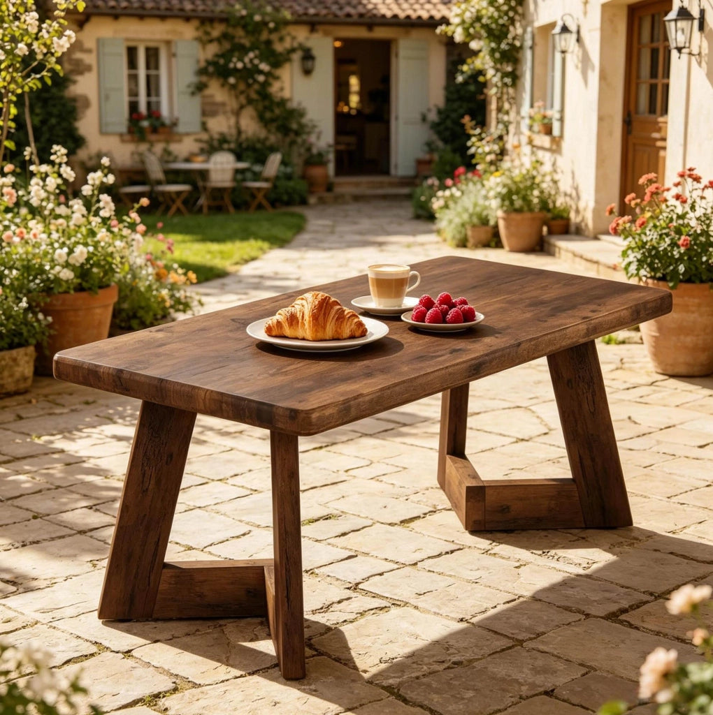 Tavolino da salotto rettangolare rustico 120x60 cm