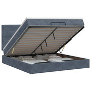 Letto ottomano con materasso Grigio Scuro 180 x 200 cm Velluto 3457666
