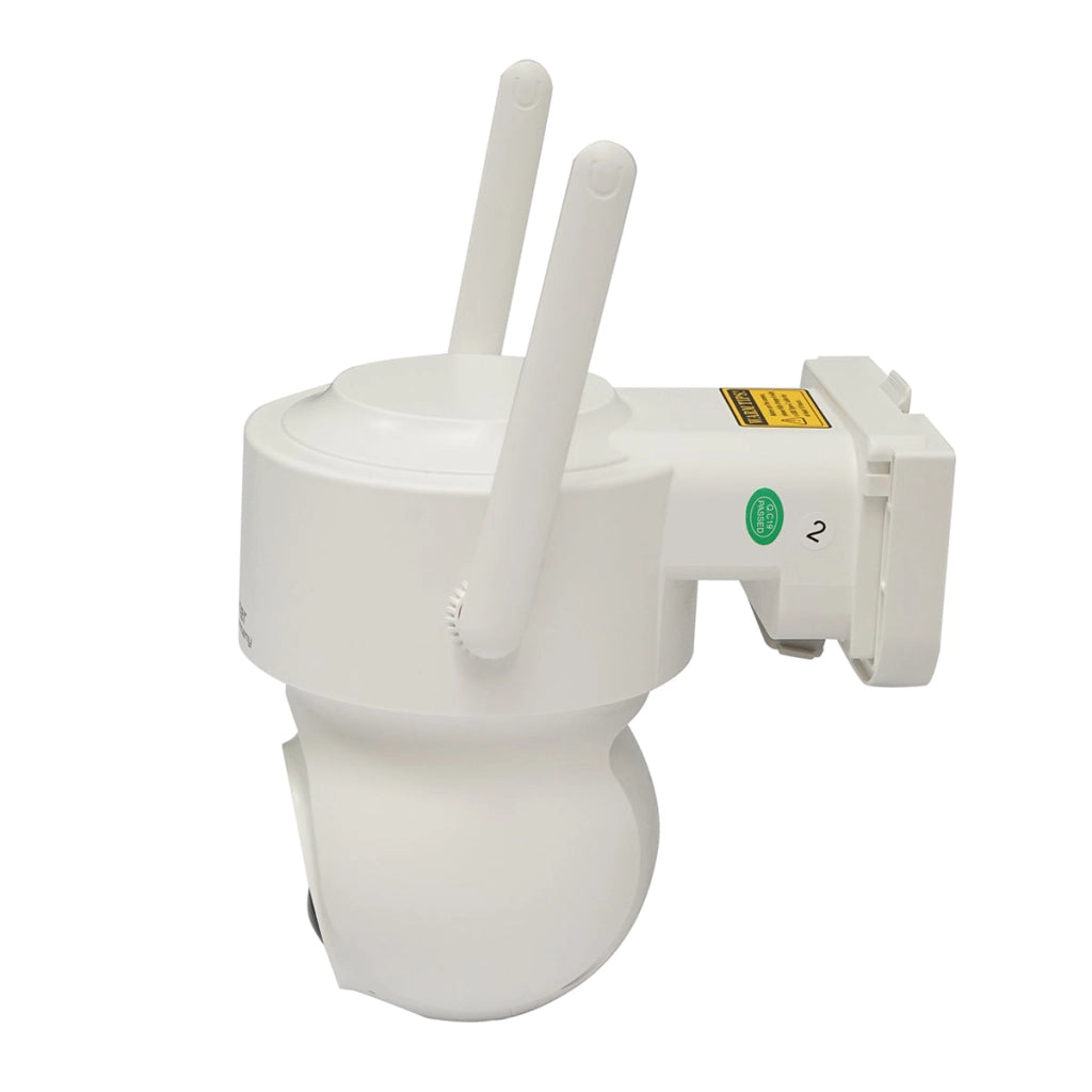 Telecamera di sorveglianza 4 MP con pannello solare 5W, batteria 18650 a ricarica rapida, WIFI 2.4 GHz, rotazione 360° PTZ con sensore di movimento, rilevamento umano PIR, allarme, visione notturna e applicazione iCSee