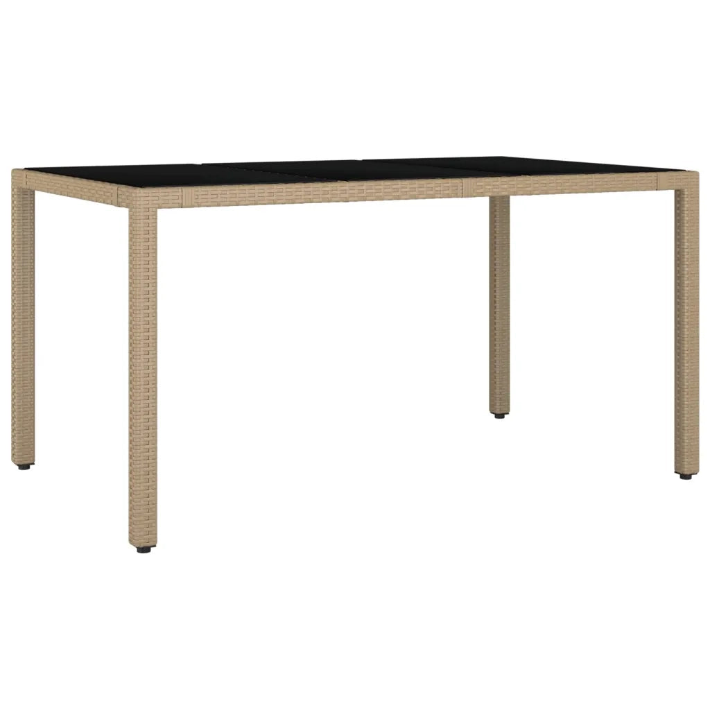 Set da Pranzo da Giardino 7 pz con Cuscini Beige in Polyrattan 3157572