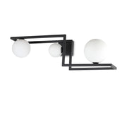 Plafoniera Industrial-Minimal Angolo Metallo Nero 3 Luci G9 3W 3000K Luce Calda