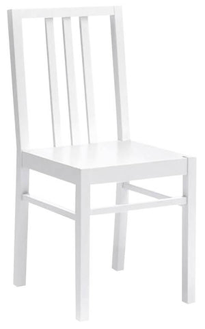 Set 4 Sedie 36,5x36,5x86,5 cm in Legno Laccato Bianco