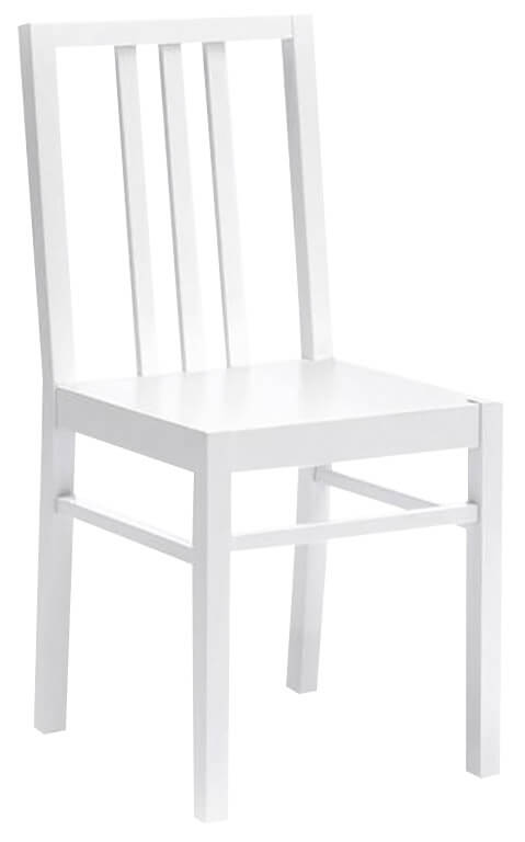 Set 4 Sedie 36,5x36,5x86,5 cm in Legno Laccato Bianco