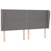 Testiera | Testata ad Orecchio GrigioScuro 203x23x118/128cm in Tessuto