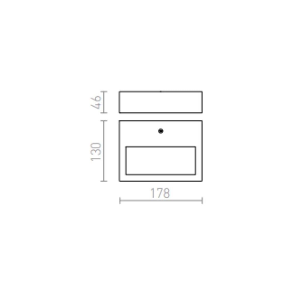 Faretto CHLOE da parete  acciaio inossidabile 230V LED 9W IP65  3000K