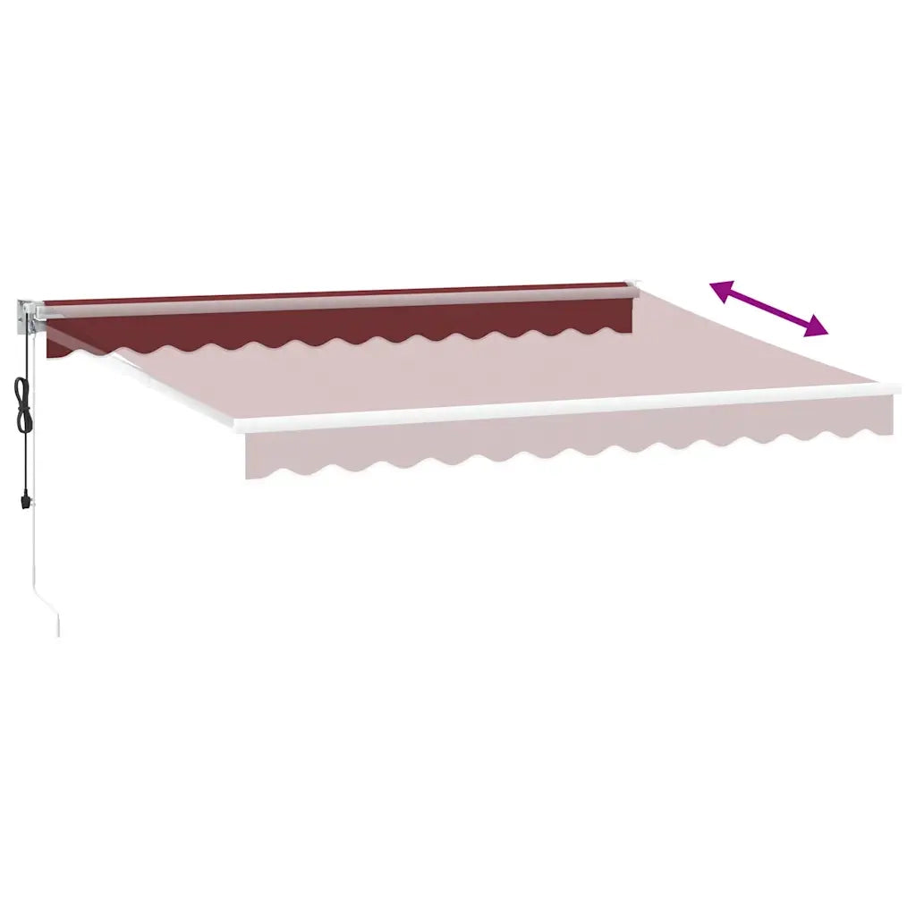 Tenda da Sole Retrattile Automatica Bordò 350x250 cm 3215304