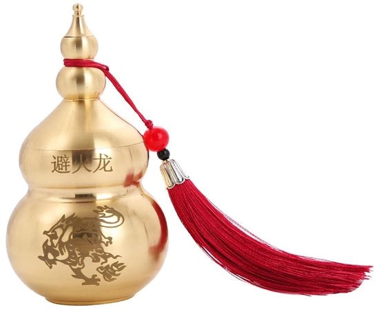 Hu Lou Beeldje di Casa Decorativa Tavolo Libreria Ornamenti Protezione Fortuna Beeldje Fortuna Hu Lu Decorazione Retro Wu Lou Amuleto della Fortuna (rosso)