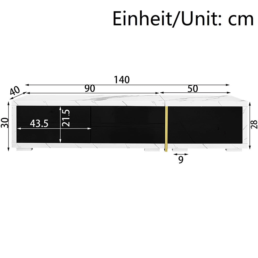 Mobile TV estensibile - Xylo - 140-260cm effetto marmo