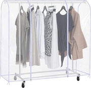 Cancello per abbigliamento - Cappotto per abbigliamento - Cappotto per conservazione - Chiusura a righello completa - 160x50x150cm - Transparente