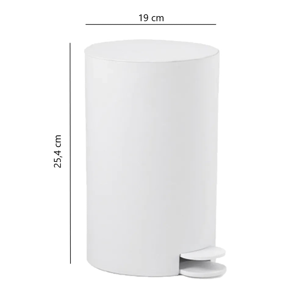 Portarifiuti 3LT bianco opaco | Sharon