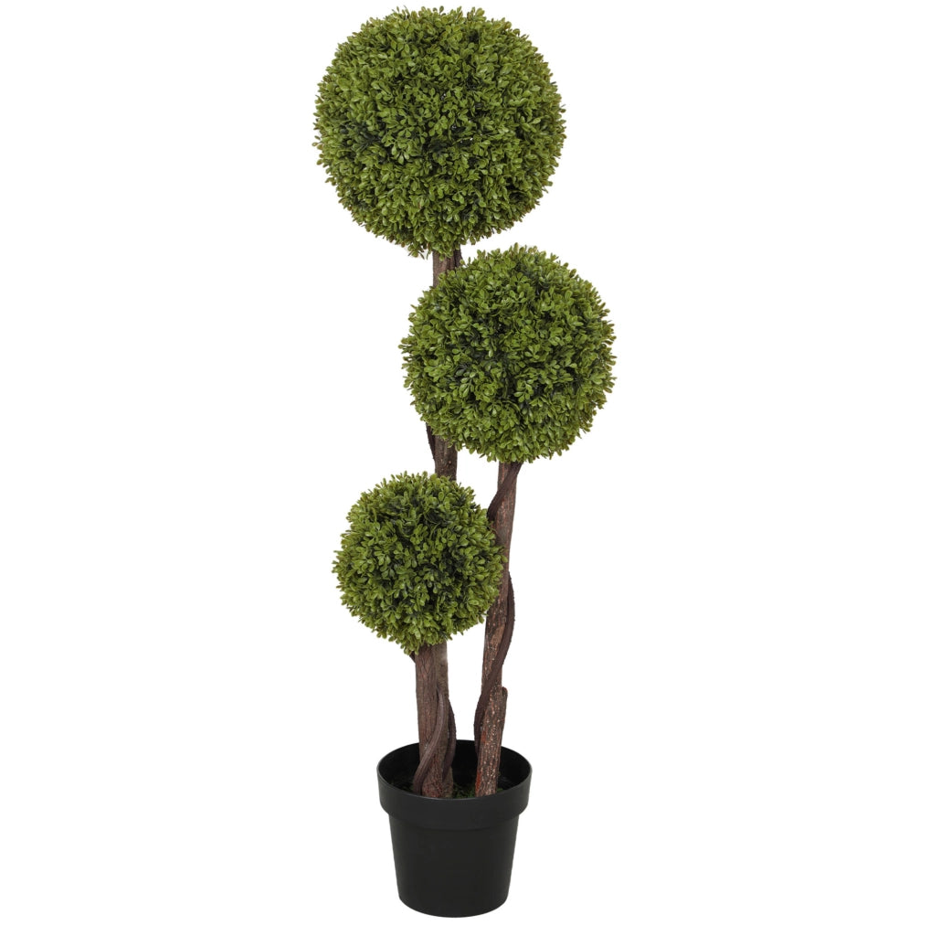 Bosso artificiale 115 cm; aspetto realistico in plastica verde