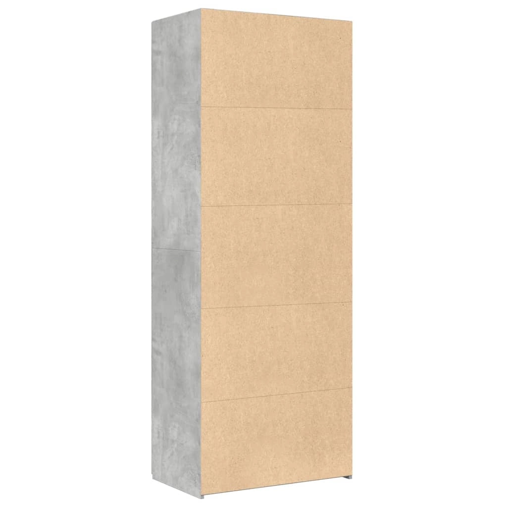 Buffet credenza cassettiera mobiletto mobile contenitore organizer cucina soggiorno salotto alto 70 x 42,5 x 185 cm legno ingegnerizzato grigio 02_0034716