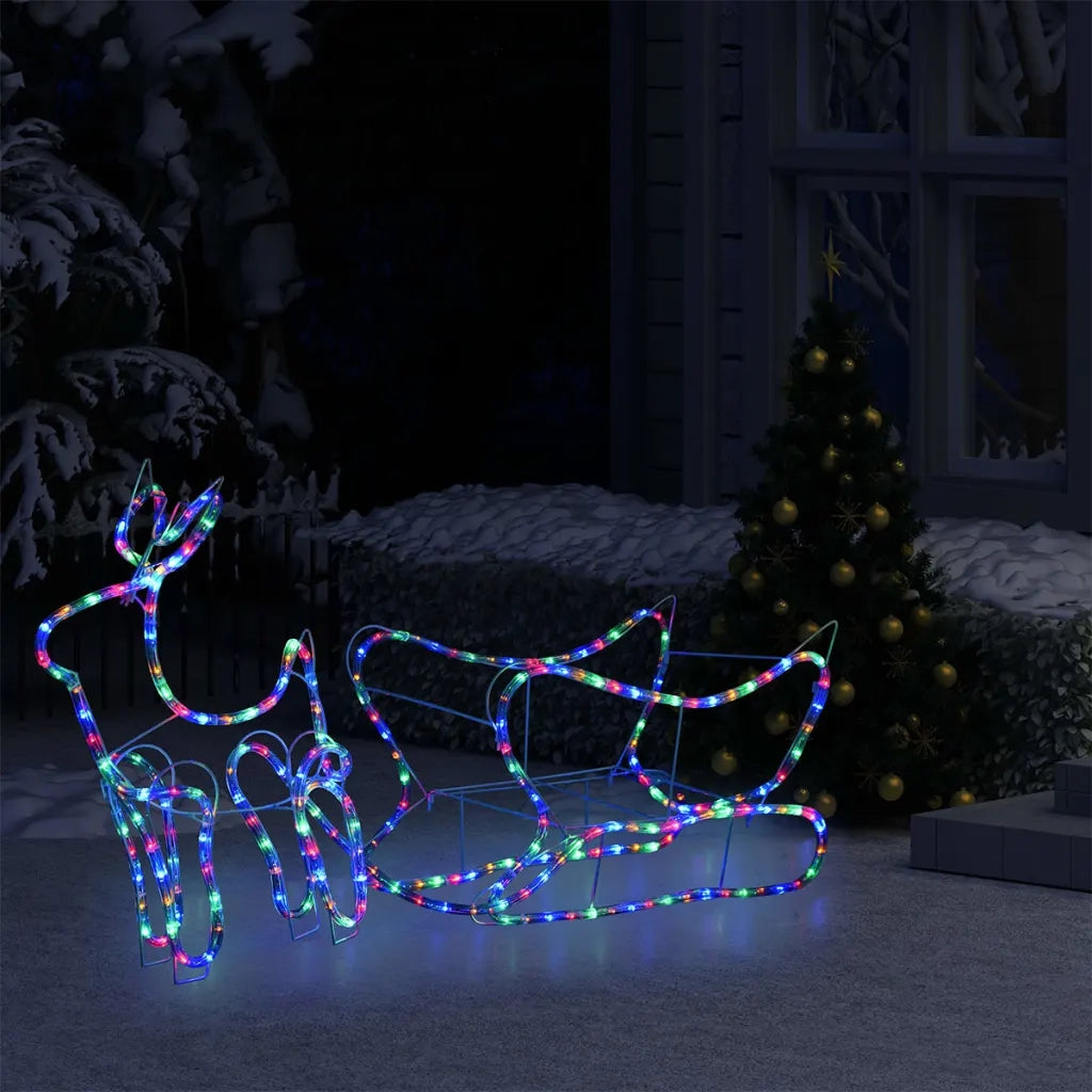 Renne e Slitta Decorazione Natalizia per Esterni 252 LED 329810