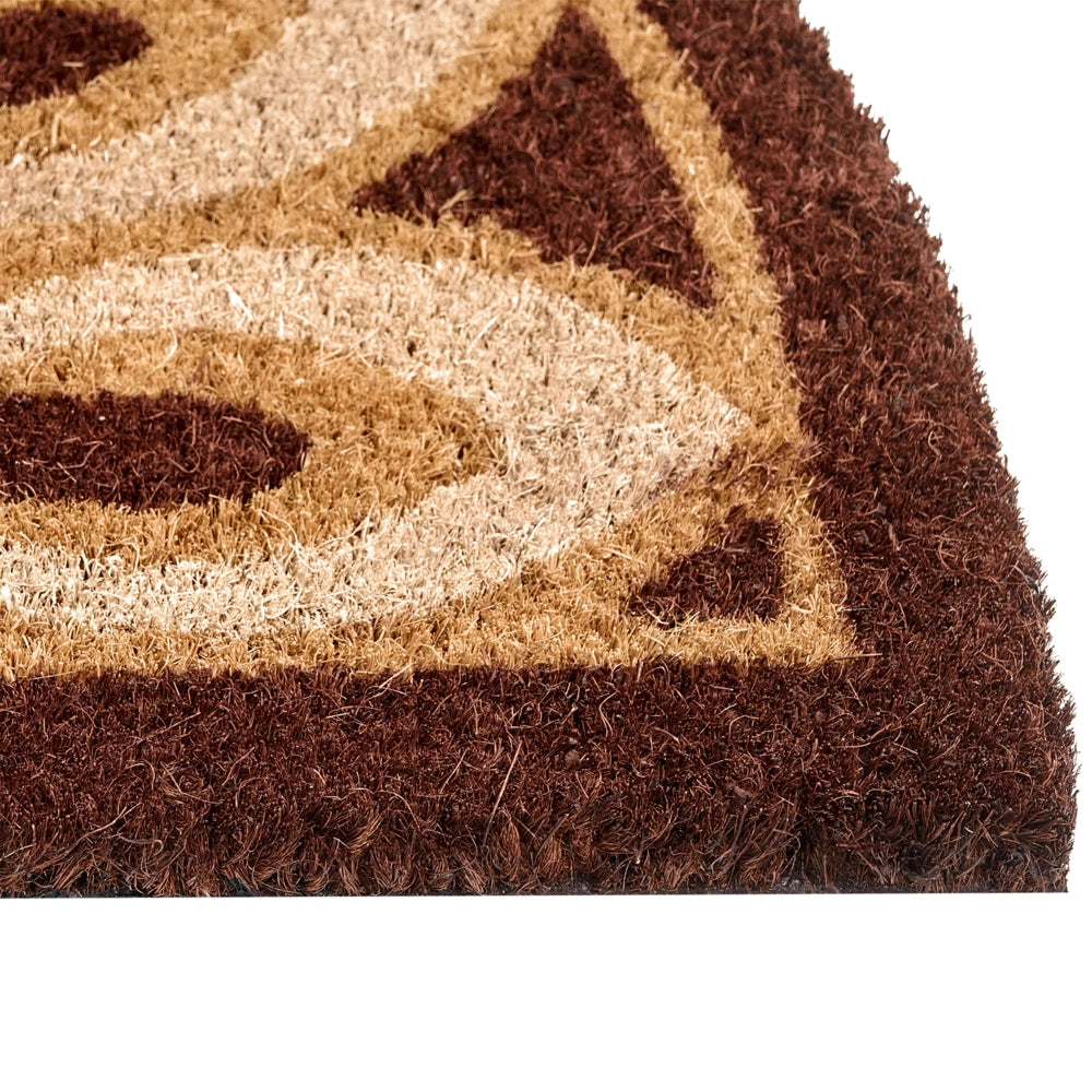 Zerbino Marrone Fibra di cocco naturale Retro antiscivolo in PVC 45 x 75 cm Decorazione moderna per interni ed esterni