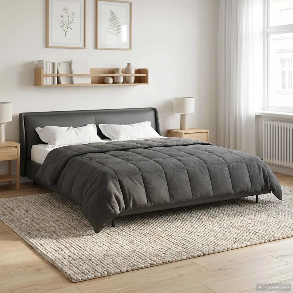 Piumone Completo Annuale Trapuntato Antracite 220 x 260 cm