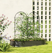 Set di 2 grigliati in metallo con uccelli 50 x 120 cm