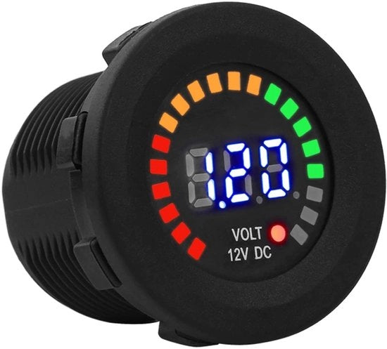 Multimetro 12V - Display Digitale - Impermeabile - Per Motocicletta/Auto - Multimetro - Controllo Batteria - Multimetro di Tensione