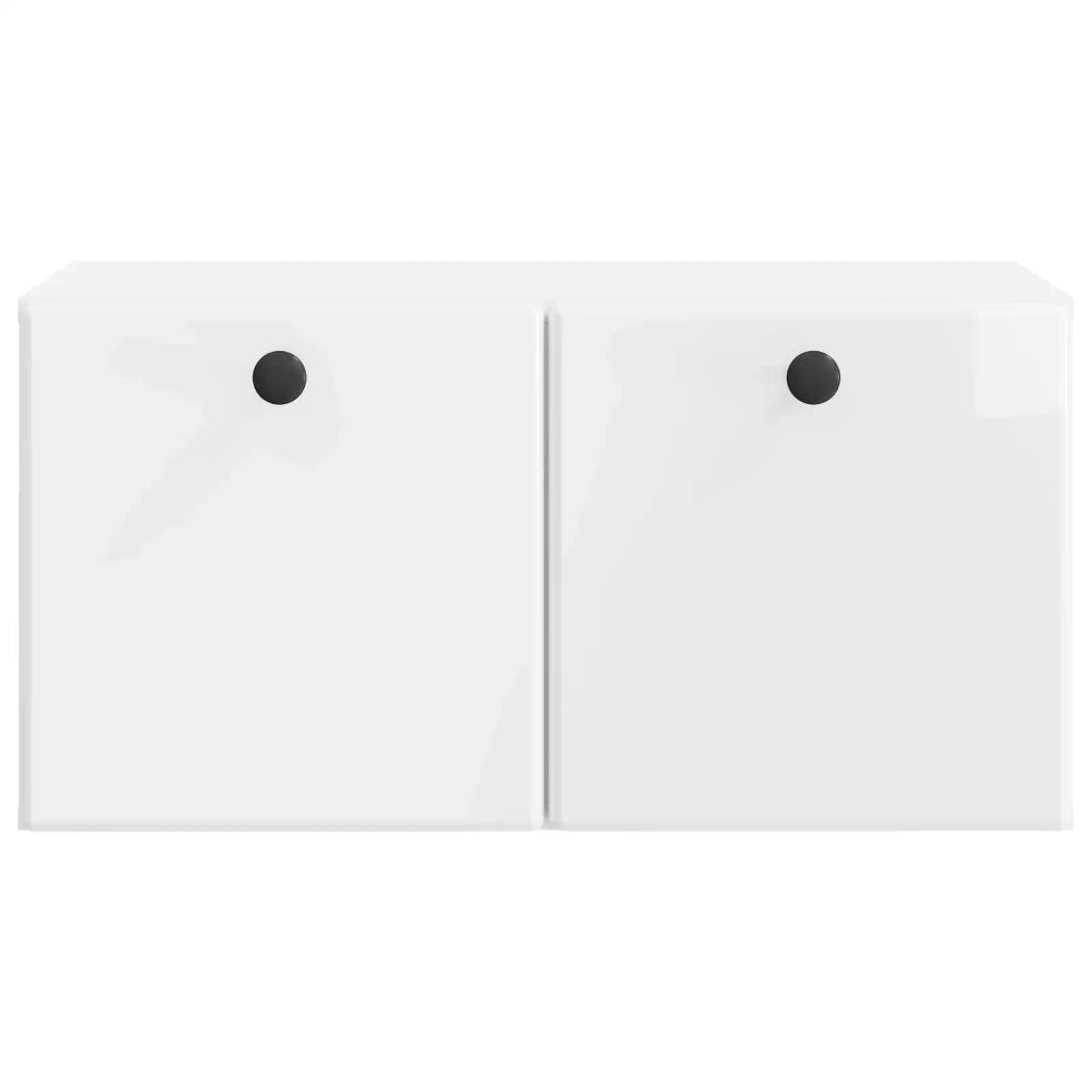Mobile Porta TV da Muro 59,5 x 31 x 30 cm Bianco Lucido 899219