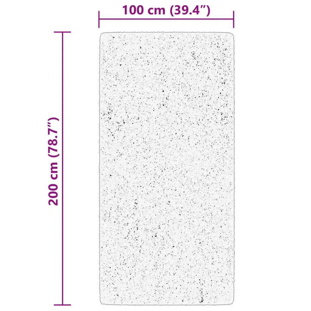 Tappeto a Pelo Corto HUARTE Morbido e Lavabile Crema 100x200 cm 375036