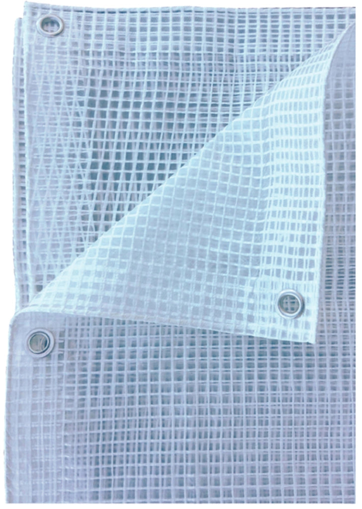 Telo retinato trasparente in PE Leno 120 gr/m2, occhiellato 500x300cm, Fredi