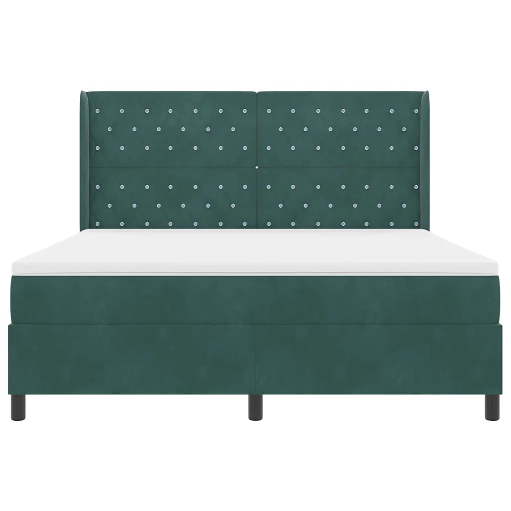 Letto con Box Springs LED e Materasso Verde Scuro 180 x 200 cm 3343829