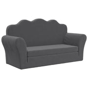 Divano letto | Sof¨¤ letto | Letto singolo per Bambini a 2 Posti Antracite in Morbido Peluche