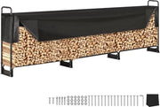 Rifugio per legna - Brandlegna - Legna per stufe - Meta - 259 x 36 x 117 CM - Misura M - Cornice rivestita di vernice - Copertura impermeabile - Peso di carico 300 KG