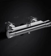Doccia a Termo Regolabile con Doppia Uscita - 3/4" BSP - Cromo - Montaggio a Parete