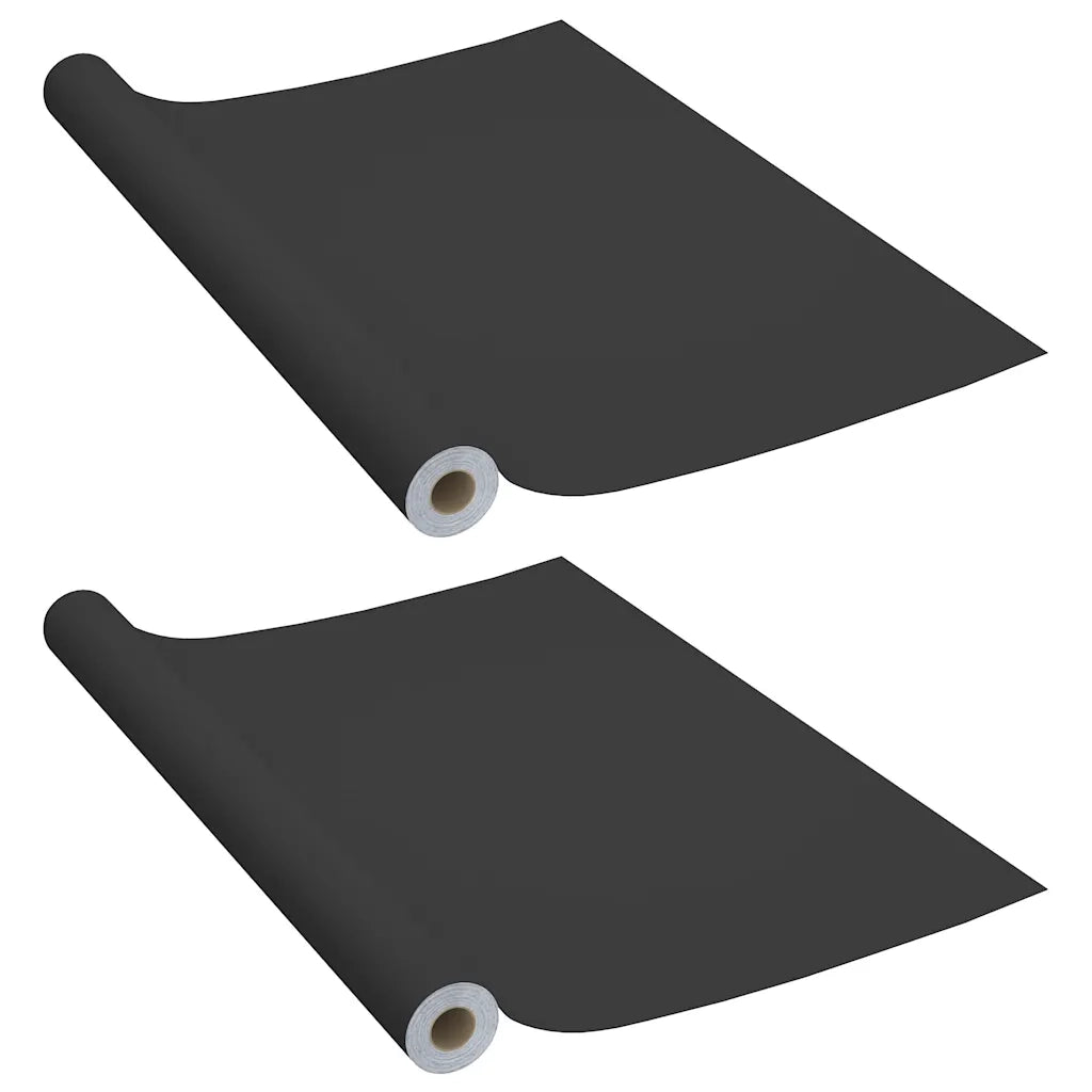 Pellicole Autoadesive per Mobili 2 pz Nere 500x90 cm in PVC CFW9259163