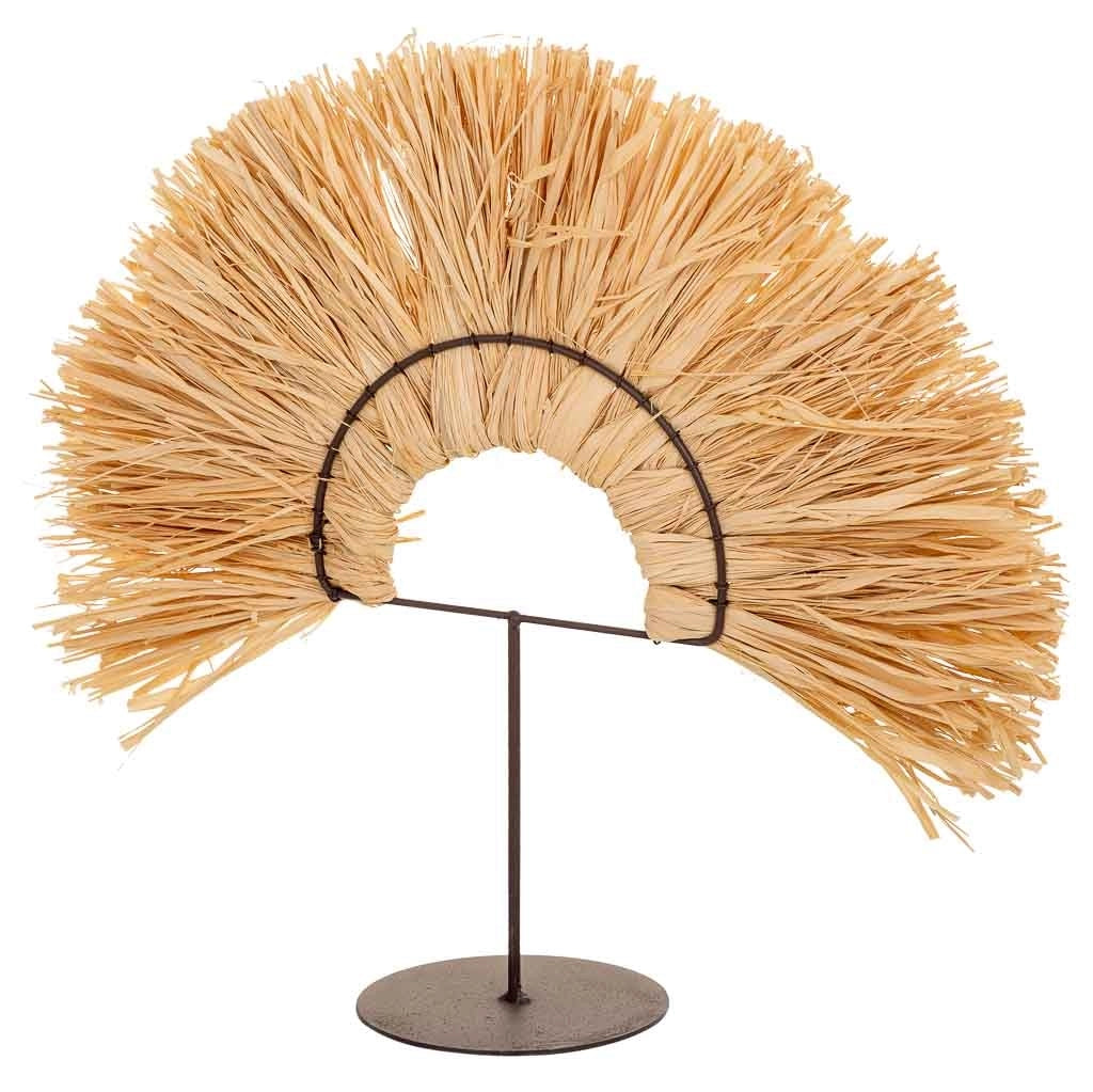 Figura decorativa in fibra naturale marrone 40x02x34,5h