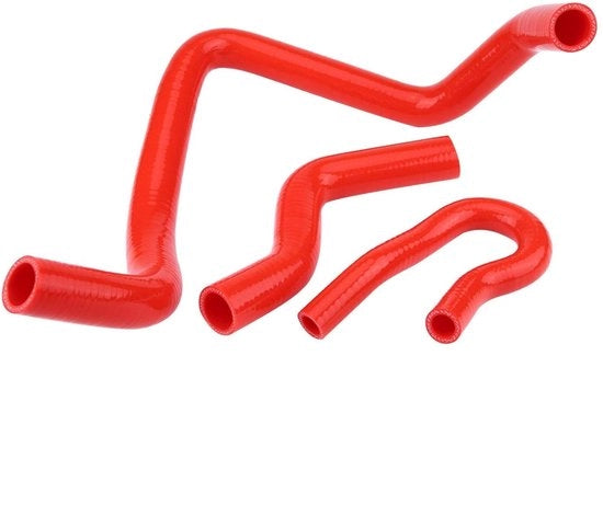 Kit di Slang Radiatore in Silicone - Radiatore Slang Kit - Duraturo e Resistente al Calore - Rosso - Kit di Slang in Silicone - Adatto per Civic D15 D...