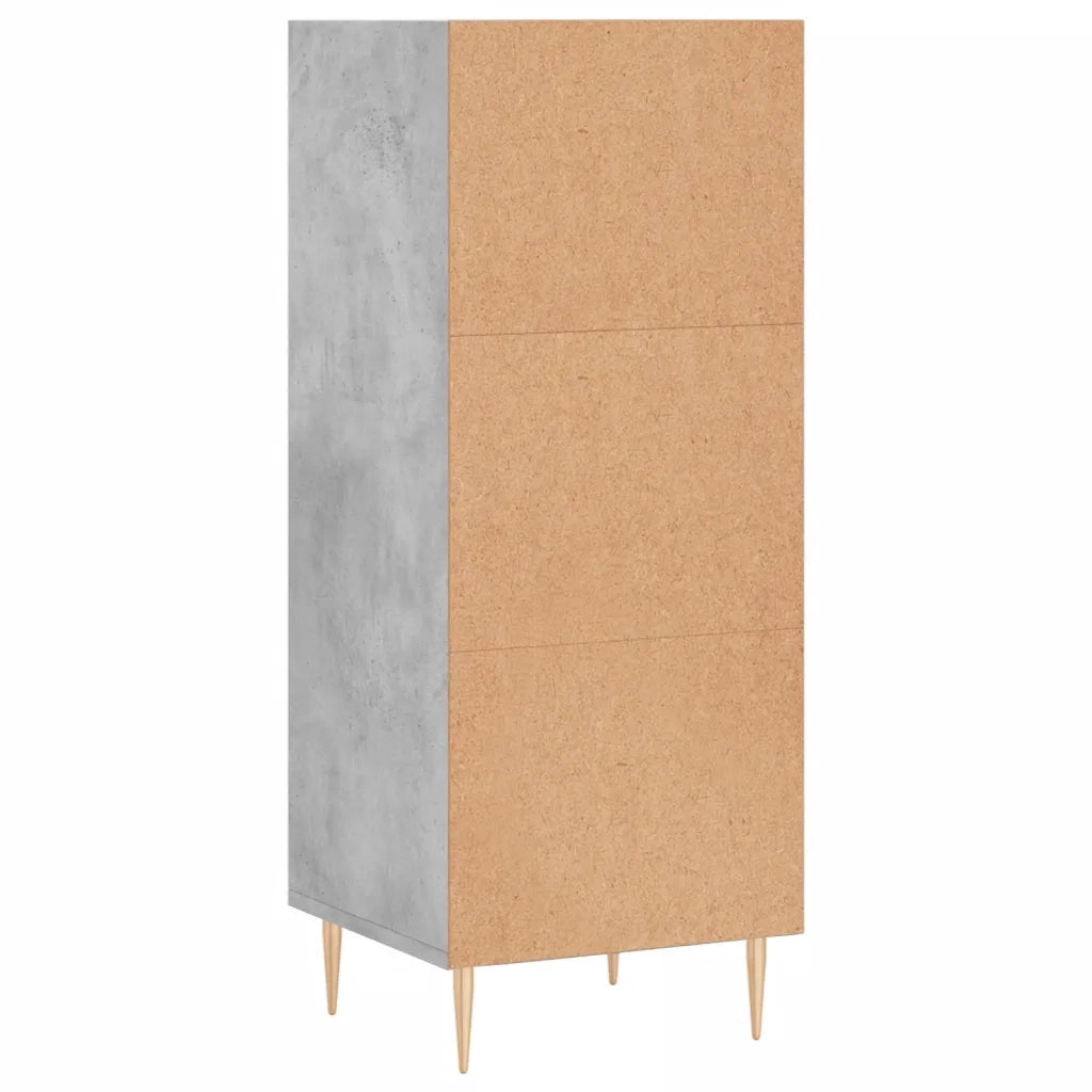 Credenza Grigio Cemento 34,5x32,5x90 cm in Legno Multistrato