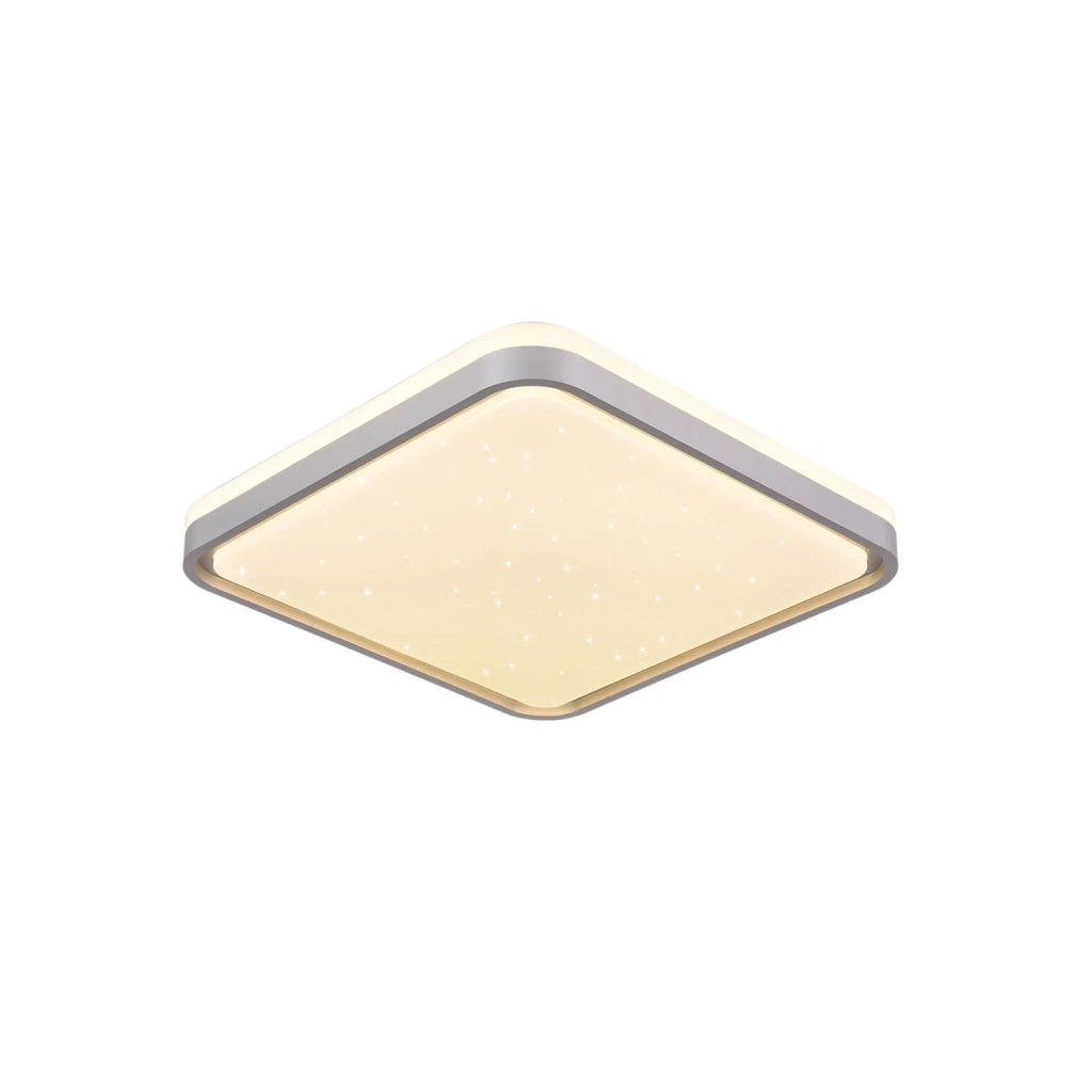 LÚZETE - PLAFÓN LED 58W PW LED REGULABLE BLANCO PLATA CUADRADO TELLUS