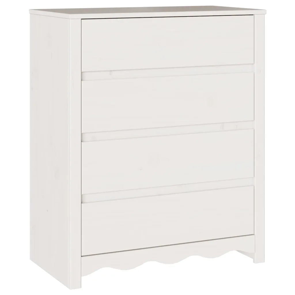 Cassettiera con cassetto Drammen Bianco 76,5 x 40 x 91 cm 42003053