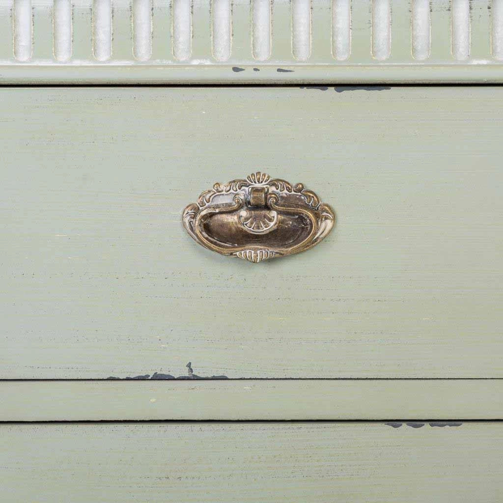 Credenza in legno verde 108x36x82h
