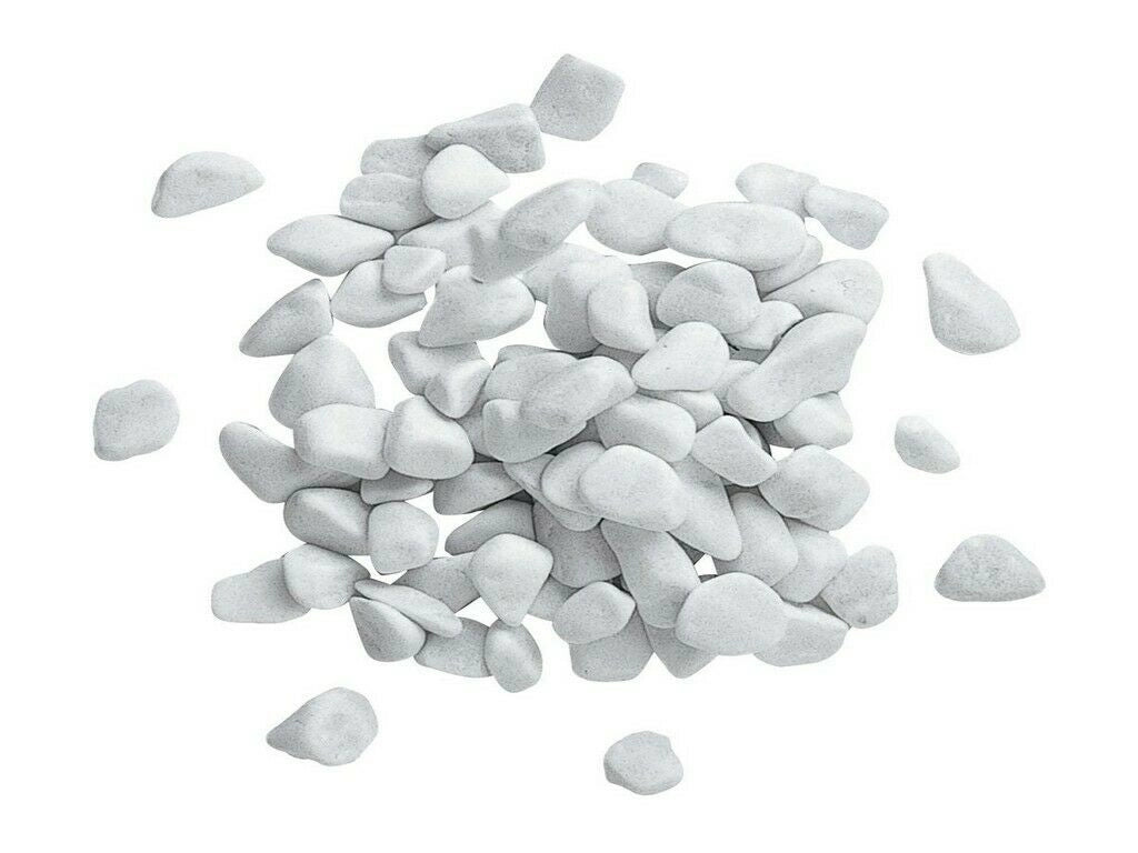 Ciottoli MARMO DI CARRARA decorazione terreno BIANCO PURO diam 7/15 ghiaia 25KG