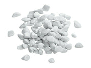 Ciottoli MARMO DI CARRARA decorazione terreno BIANCO PURO diam 7/15 ghiaia 25KG