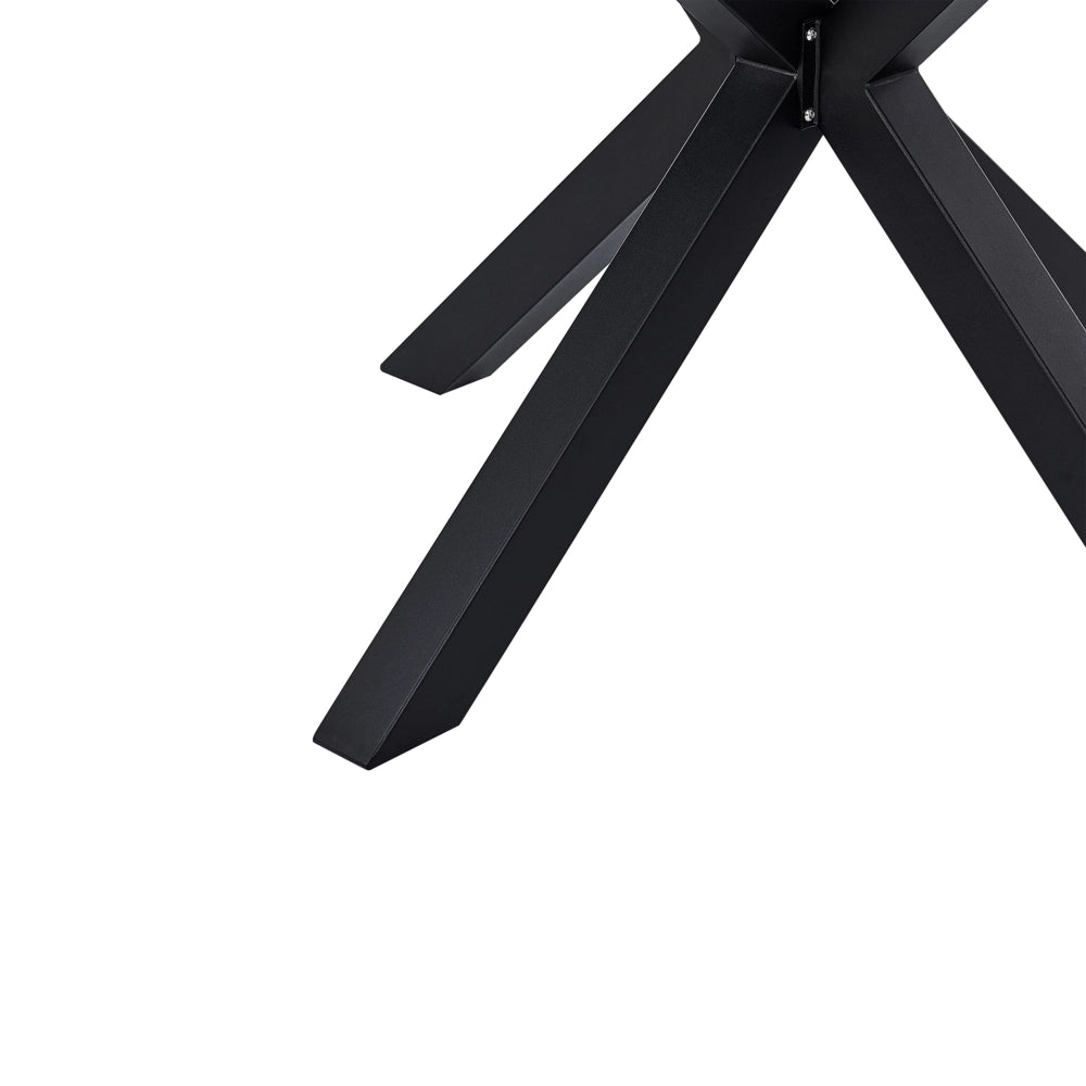 Set da giardino 4 posti in alluminio e sedie in rattan sintetico struttura in acciaio inox nero design moderno contemporaneo