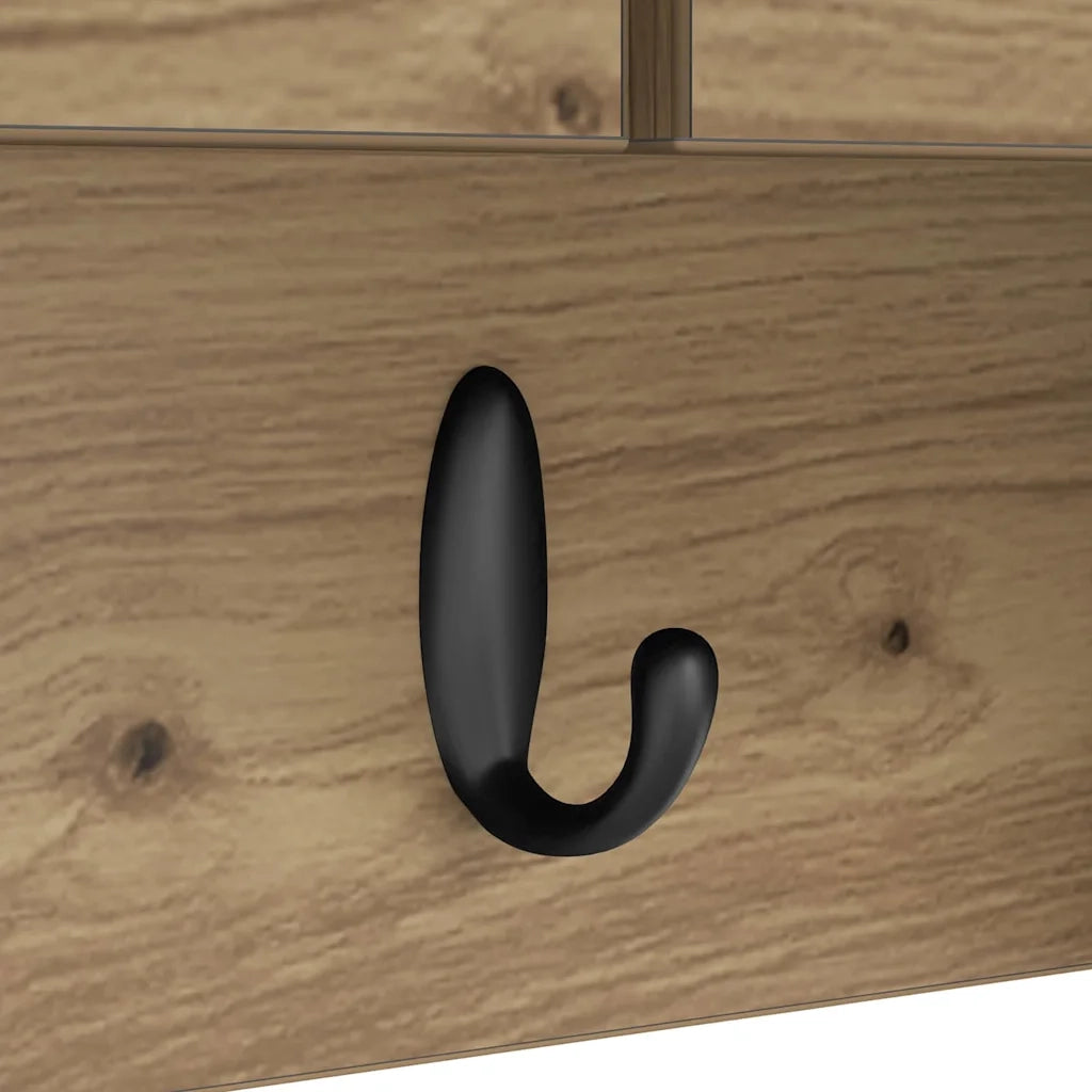 Appendiabiti a muro Rovere artigianale 80 x 20 x 30 cm 874346