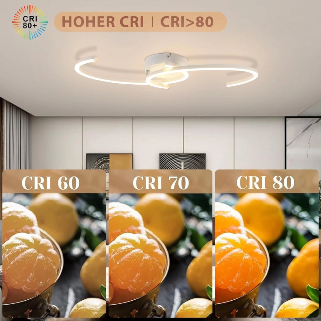 ZMH Lampada da soffitto plafoniera LED moderna 24W 3000K luce calda per soggiorno camera letto