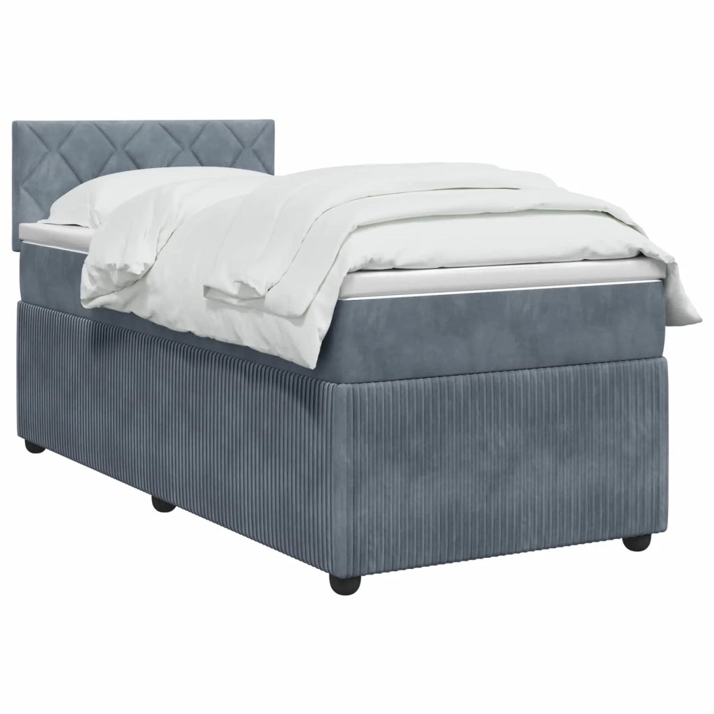 Letto box spring con materasso Grigio Scuro 100 x 200 cm 3453090