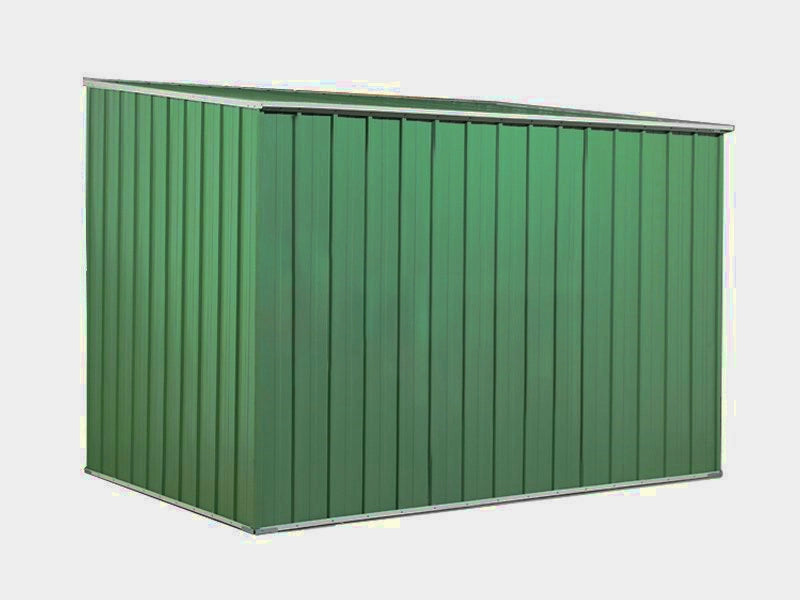 Casetta Box da Giardino in Lamiera di Acciaio Porta Utensili 260x185x192 cm Enaudi Verde